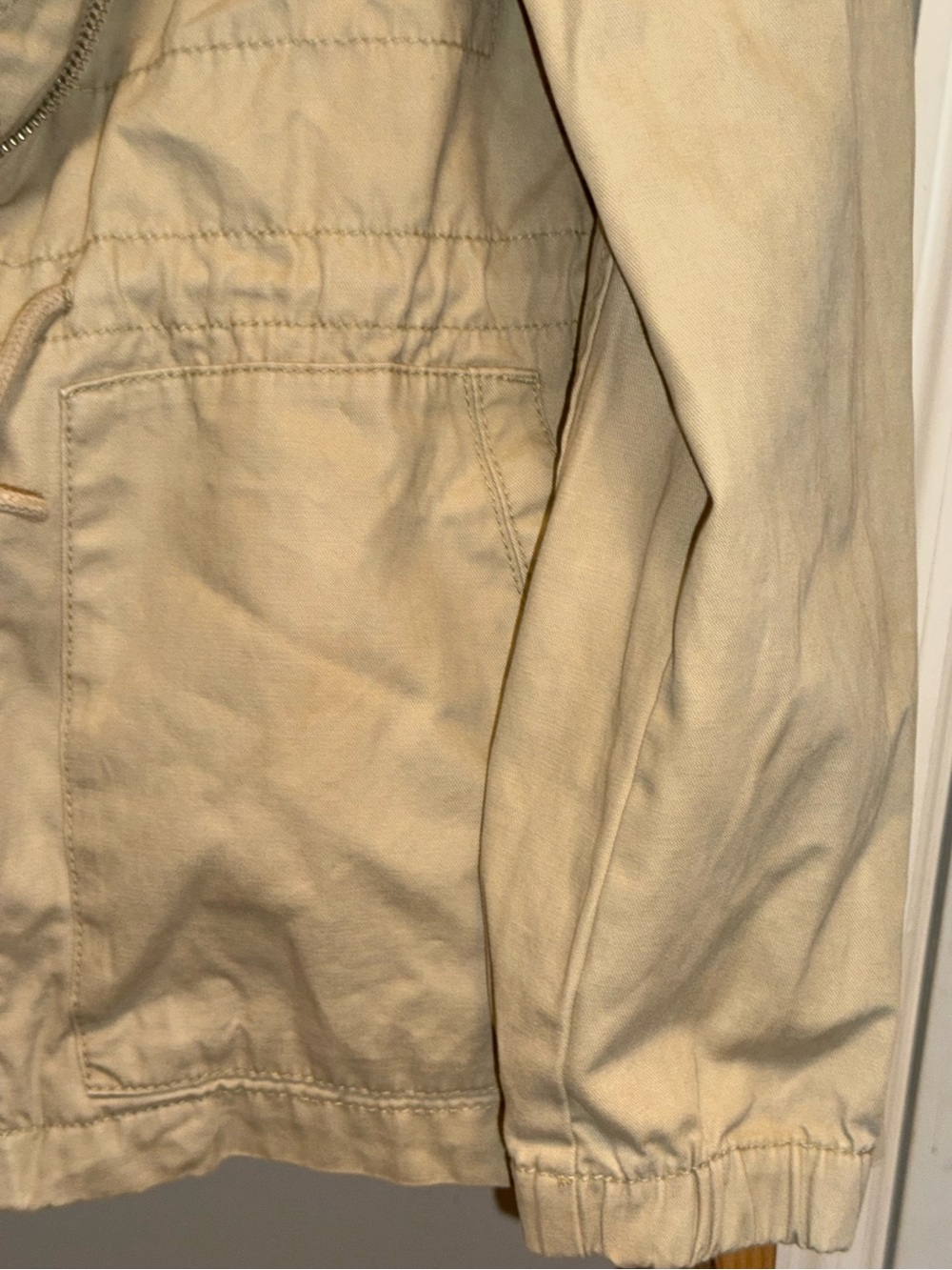 Old Navy Beige Drawstring Utility Jacket - Picture 5 of 12